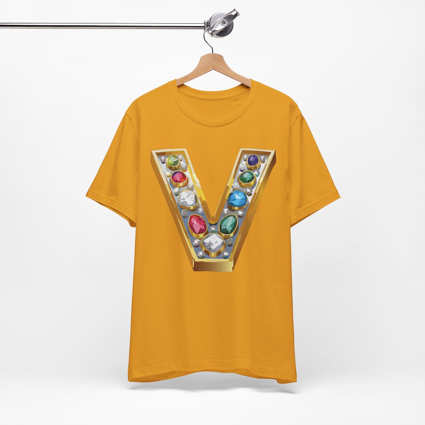 Letter Shirt, Shirt with Letters, Tee Shirt with Gold Letter, Shirt with Antique Letters