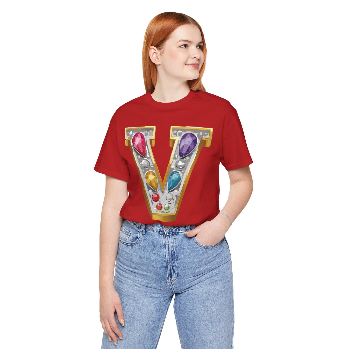 Letter Shirt, Shirt with Letters, Tee Shirt with Gold Letter, Shirt with Antique Letters