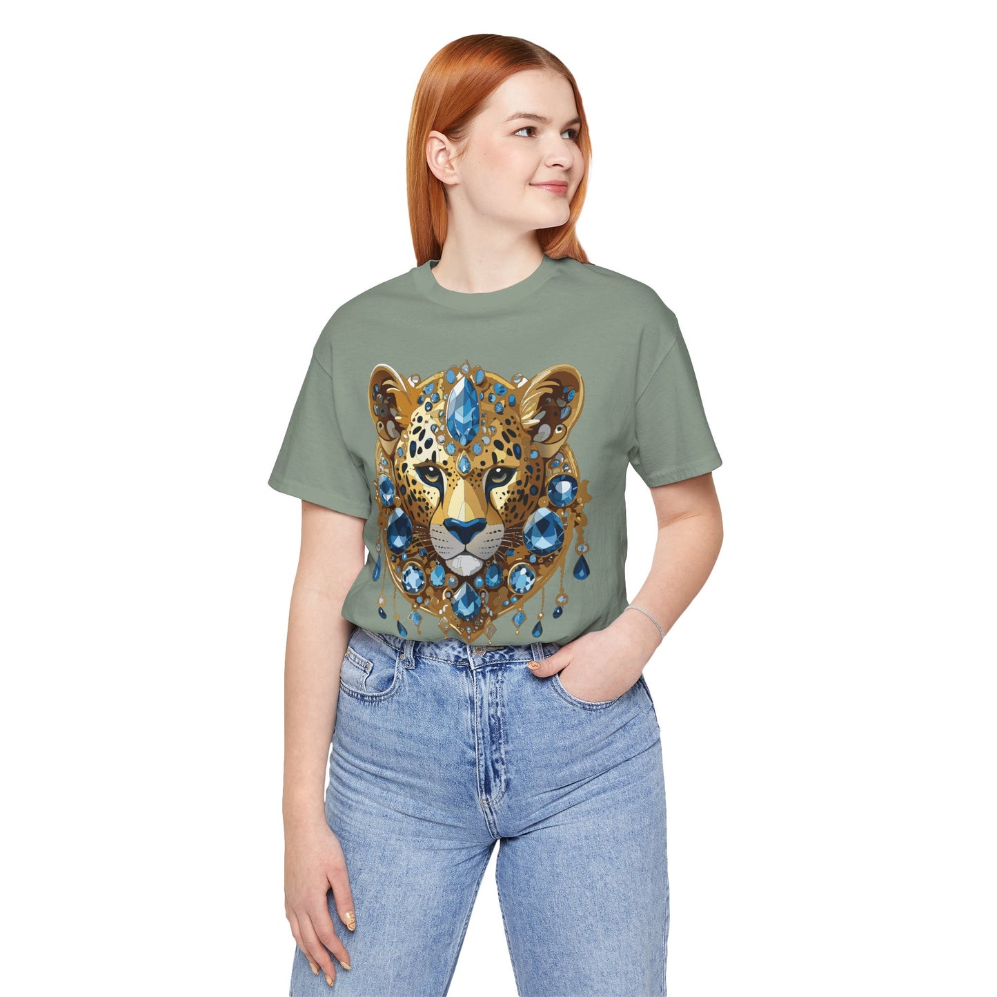Animal Shirt, Shirt with Animal, Tee Shirt with Gold Animal Medal, Shirt with Antique Animal Medallion