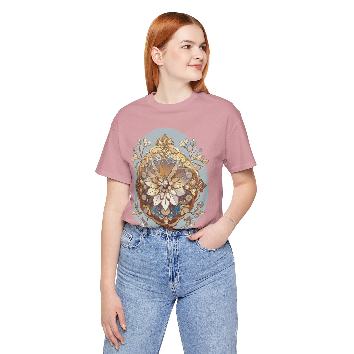 Floral Shirt, Flower Shirt, Tee Shirt with Antique Flower