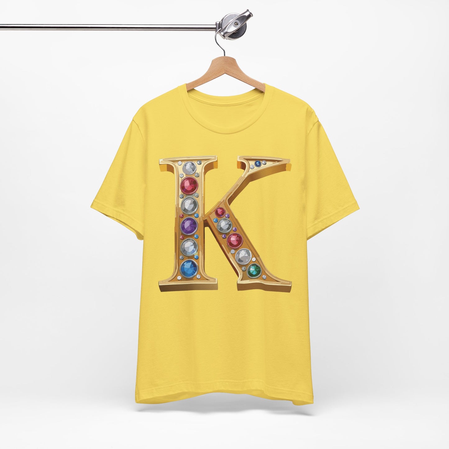 Letter Shirt, Shirt with Letters, Tee Shirt with Gold Letter, Shirt with Antique Letters