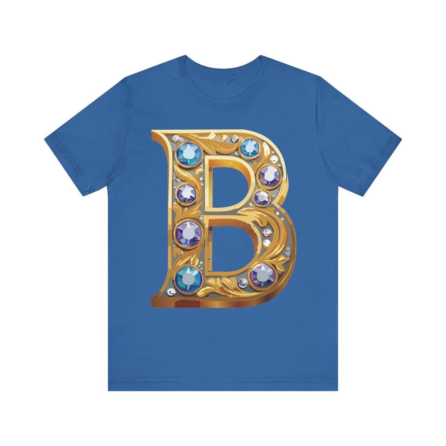 Letter Shirt, Shirt with Letters, Tee Shirt with Gold Letter, Shirt with Antique Letters