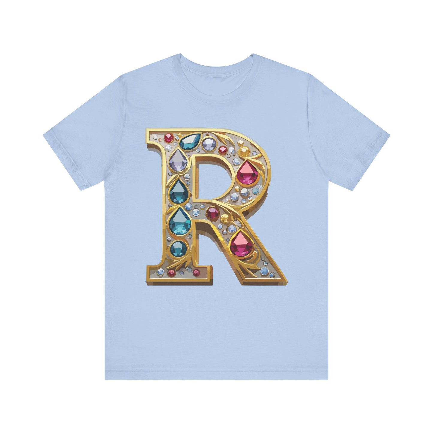 Letter Shirt, Shirt with Letters, Tee Shirt with Gold Letter, Shirt with Antique Letters