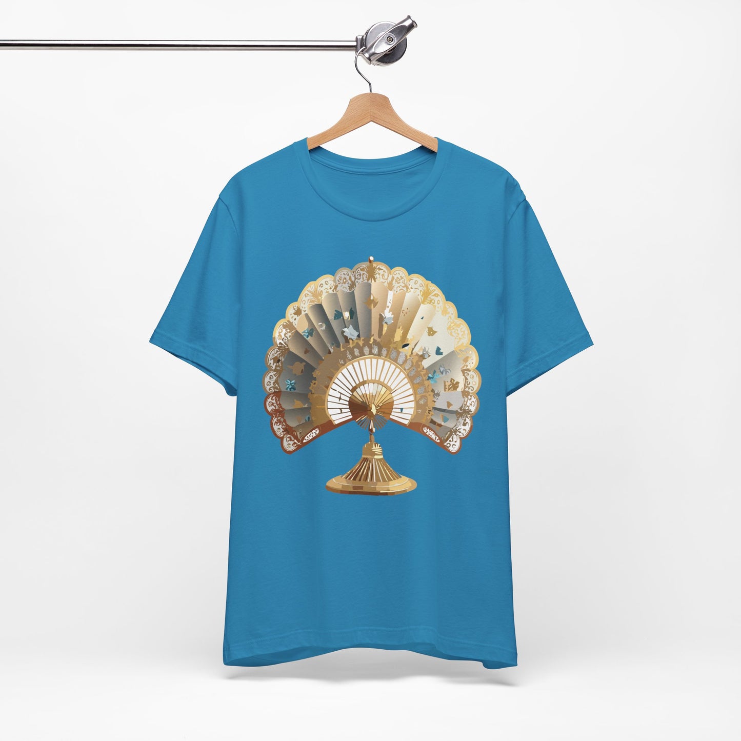 Fan shirt, Shirt with Fan, Tee Shirt with Gold Blower