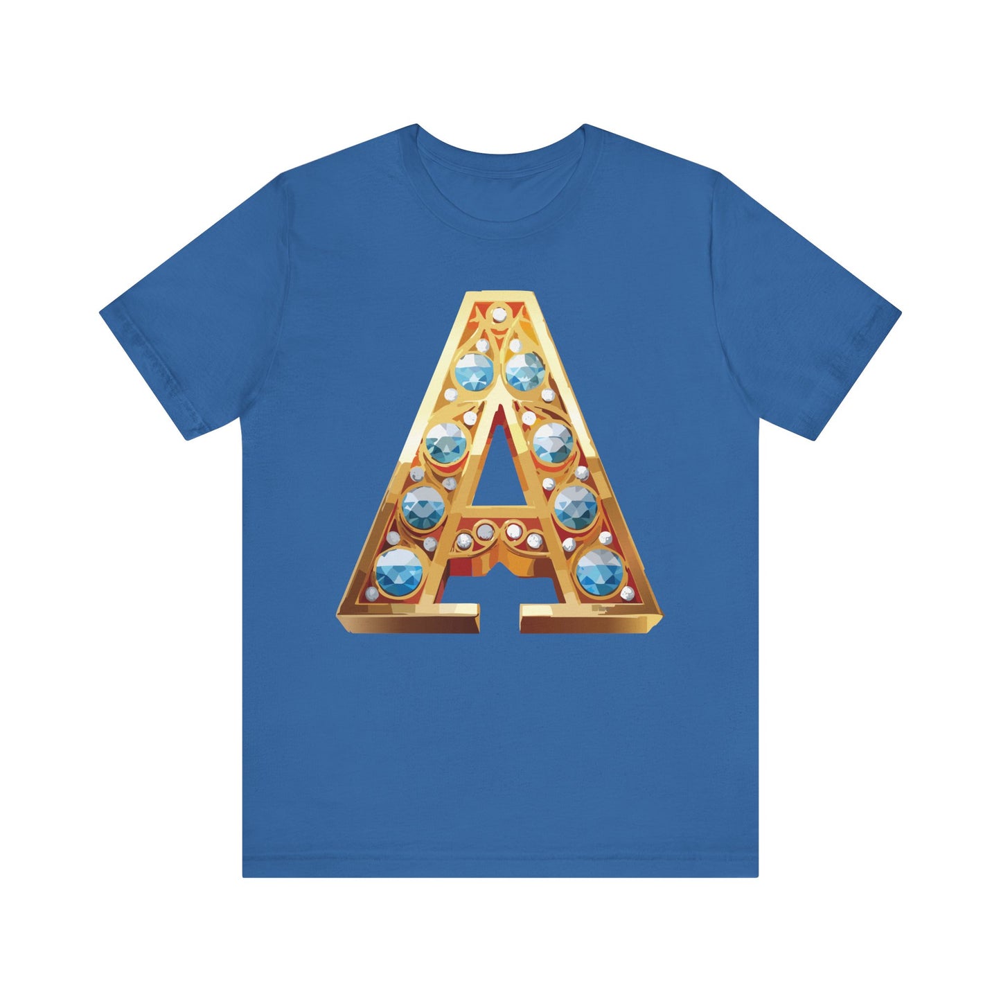 Letter Shirt, Shirt with Letters, Tee Shirt with Gold Letter, Shirt with Antique Letters