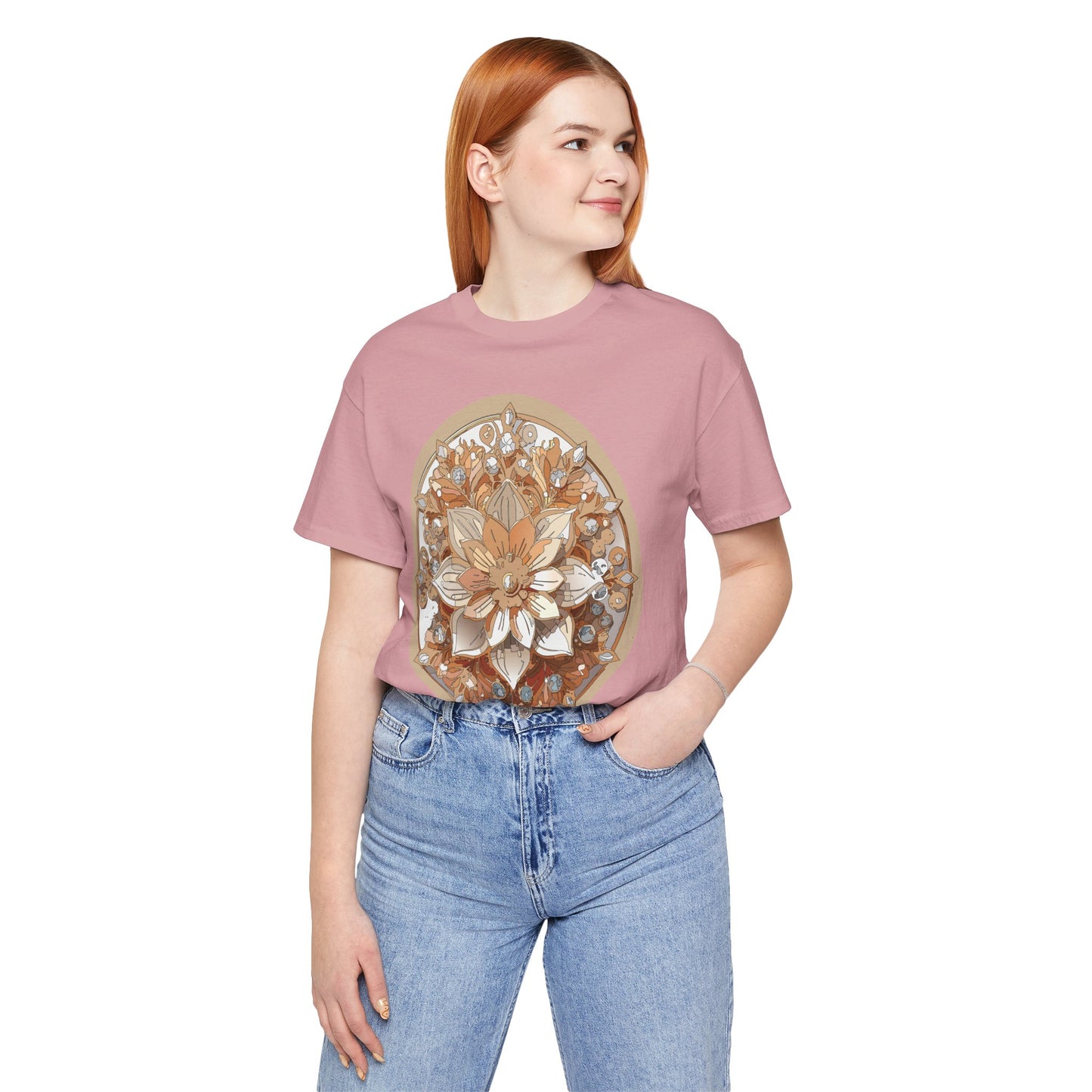 Floral Shirt, Flower Shirt, Tee Shirt with Antique Flower