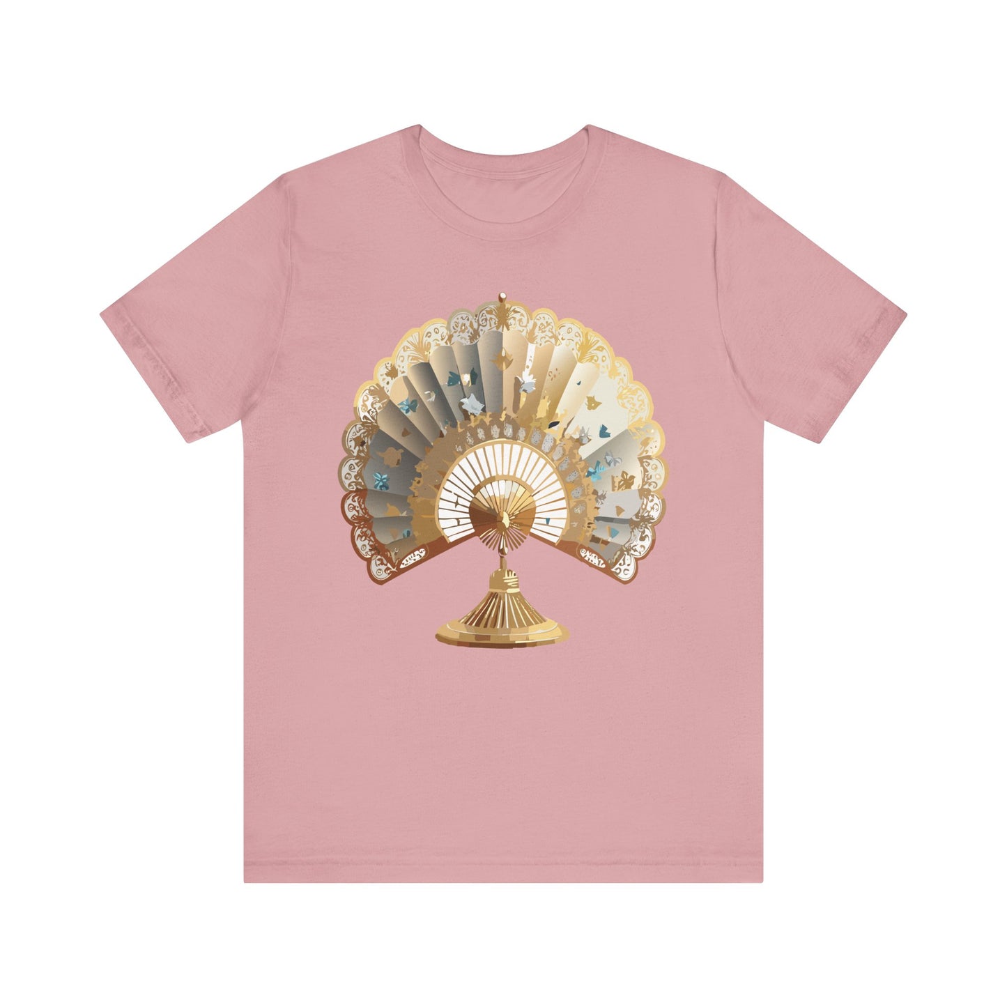 Fan shirt, Shirt with Fan, Tee Shirt with Gold Blower