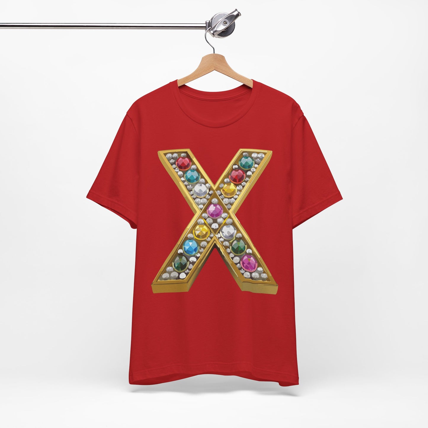 Letter Shirt, Shirt with Letters, Tee Shirt with Gold Letter, Shirt with Antique Letters