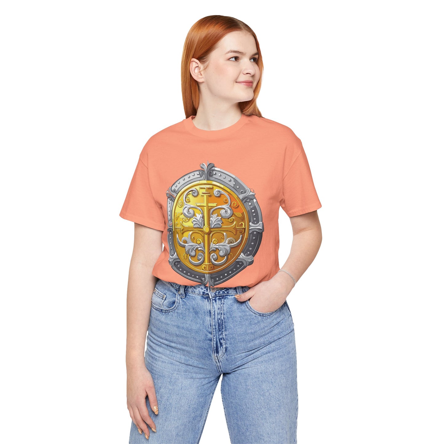 Coin Shirt, Shirt with Coin, Tee Shirt with Gold Coin, Shirt with Antique Coin