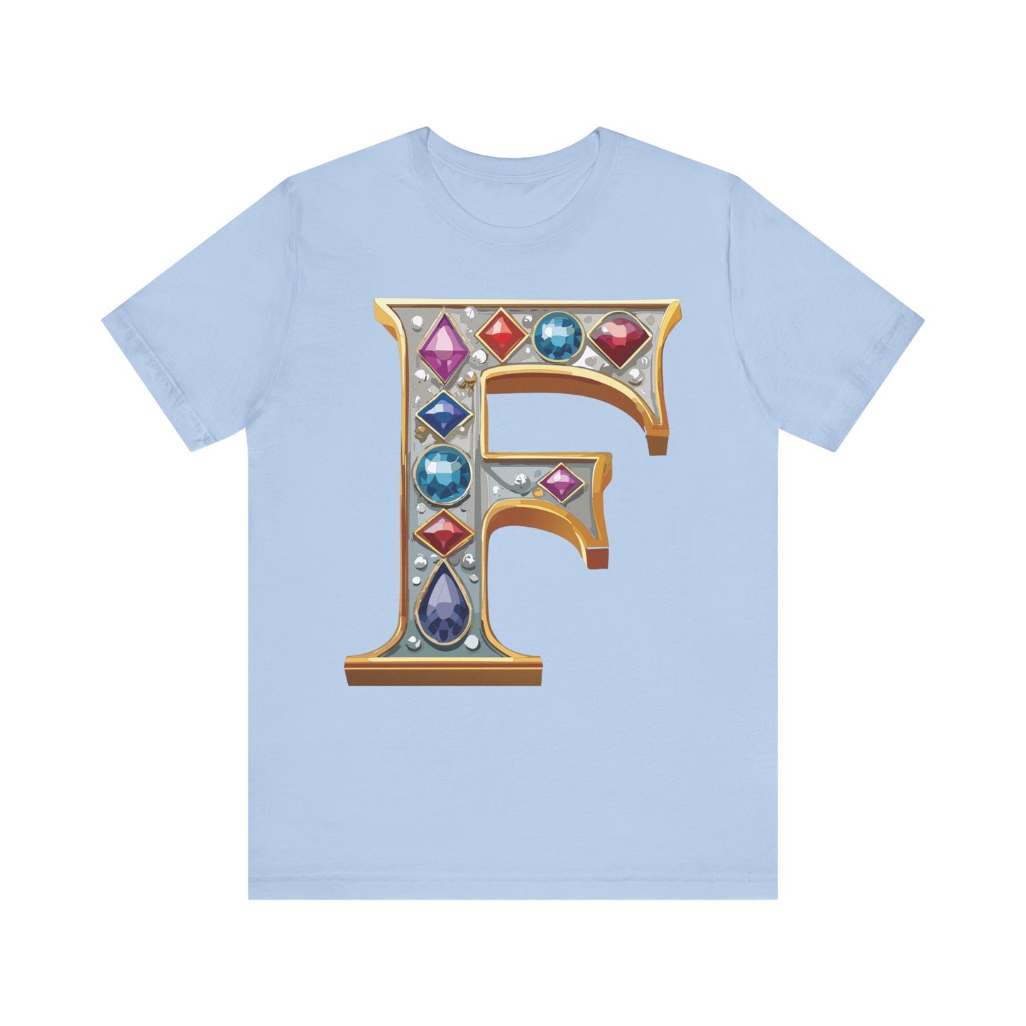 Letter Shirt, Shirt with Letters, Tee Shirt with Gold Letter, Shirt with Antique Letters