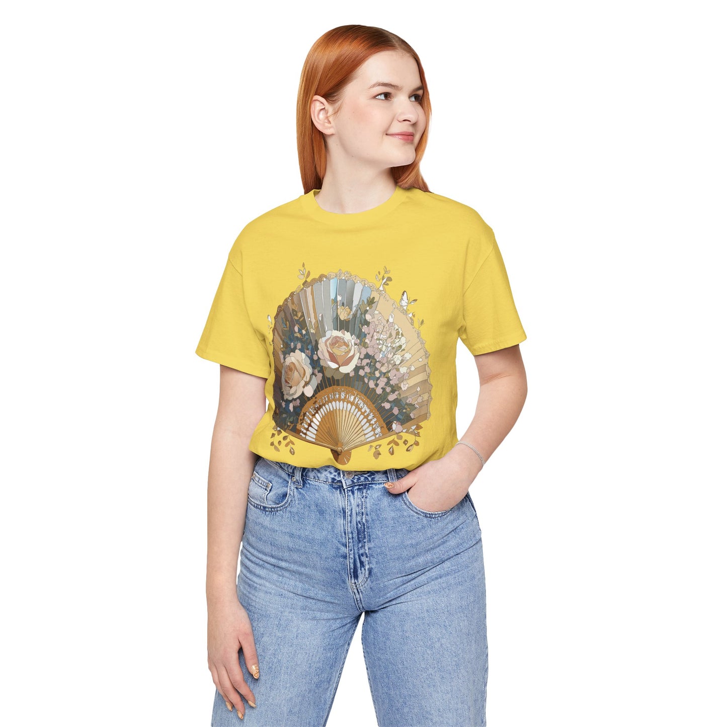 Fan shirt, Shirt with Fan, Tee Shirt with Gold Blower