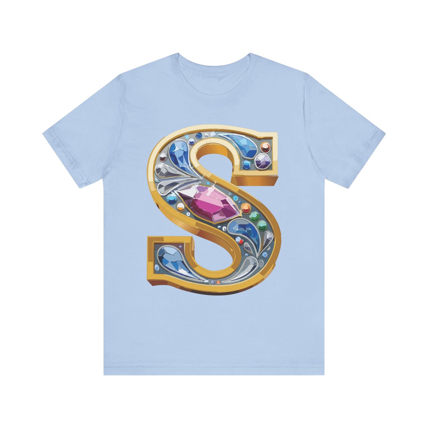 Letter Shirt, Shirt with Letters, Tee Shirt with Gold Letter, Shirt with Antique Letters