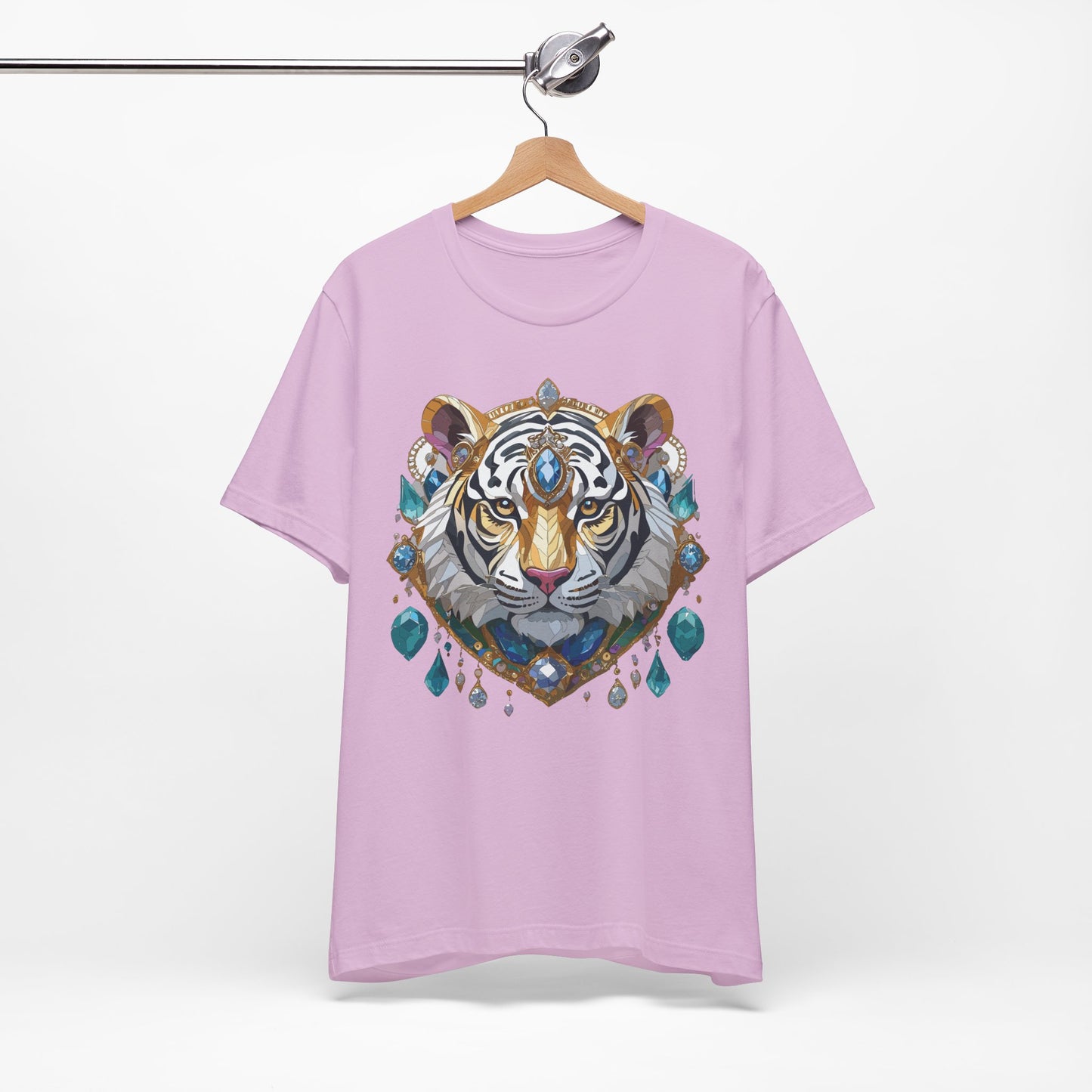 Animal Shirt, Shirt with Animal, Tee Shirt with Gold Animal Medal, Shirt with Antique Animal Medallion