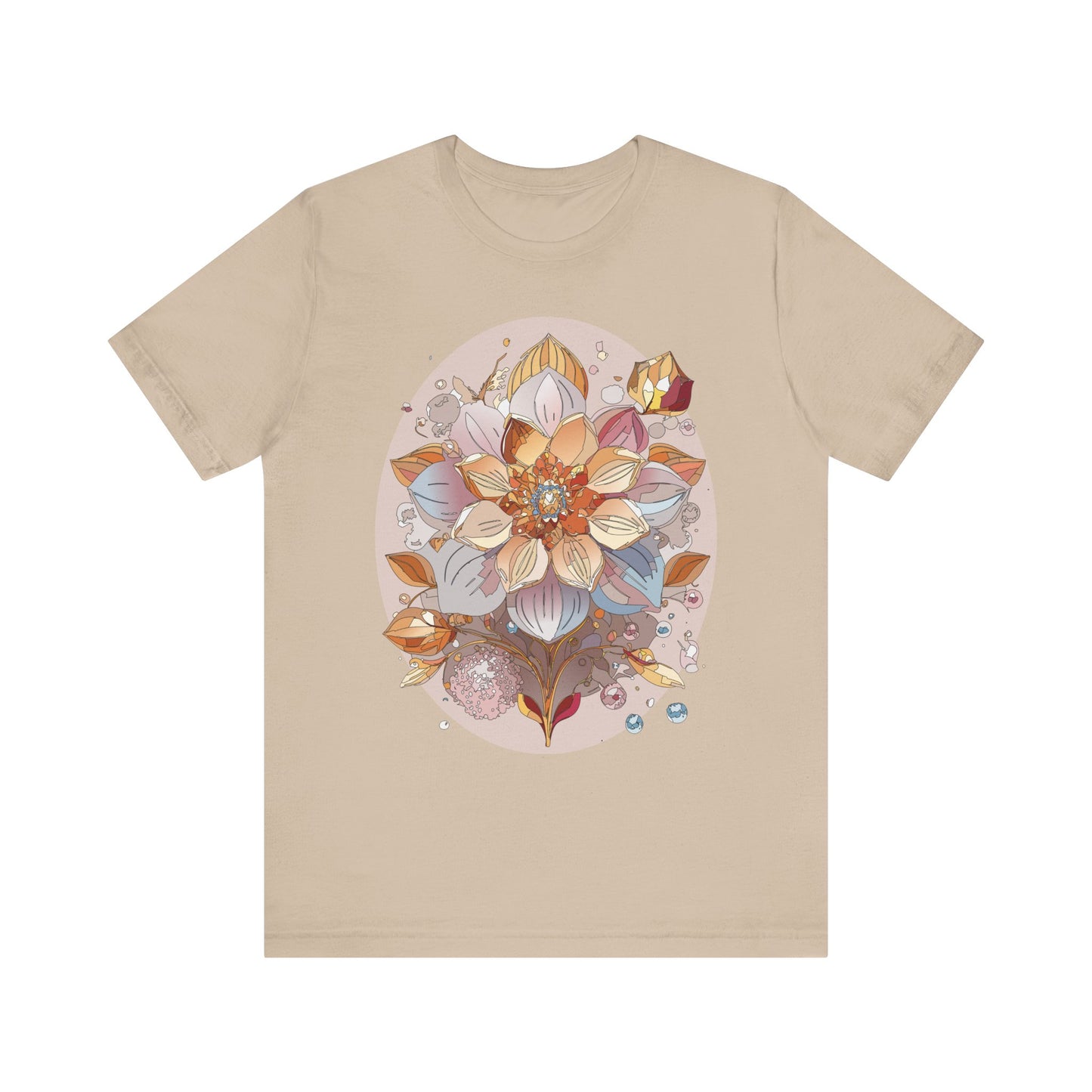 Floral Shirt, Flower Shirt, Tee Shirt with Antique Flower