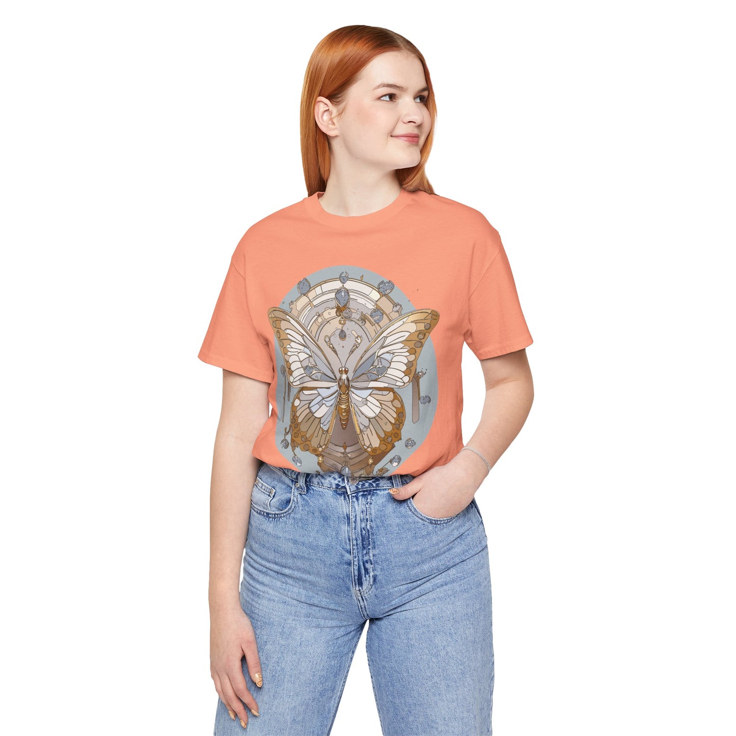 Butterfly Shirt, Shirt with Butterfly, Tee Shirt with Antique Butterfly