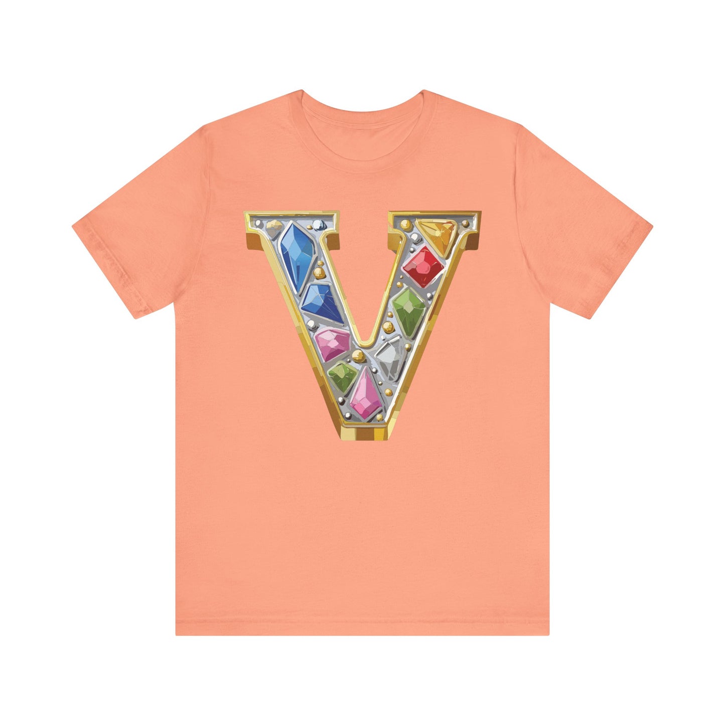 Letter Shirt, Shirt with Letters, Tee Shirt with Gold Letter, Shirt with Antique Letters