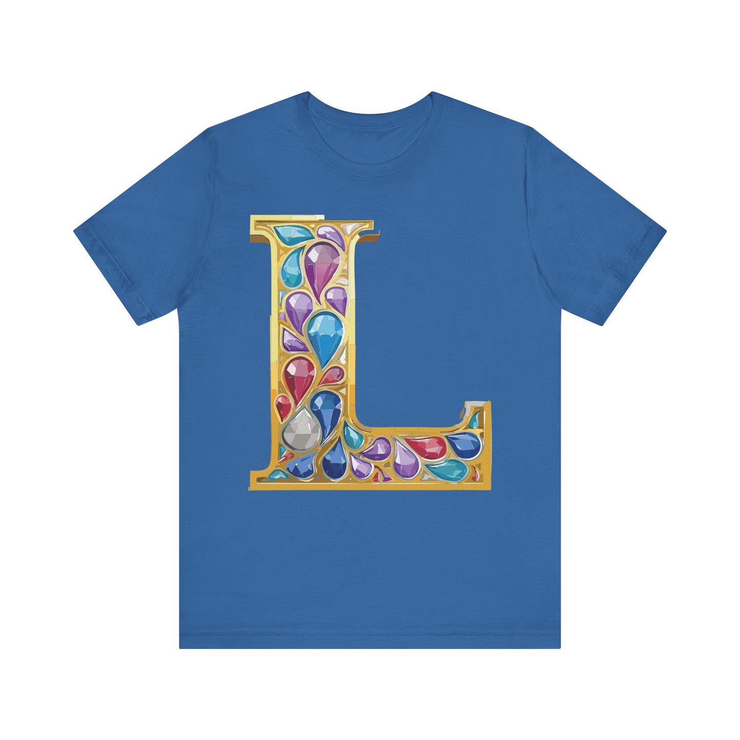 Letter Shirt, Shirt with Letters, Tee Shirt with Gold Letter, Shirt with Antique Letters