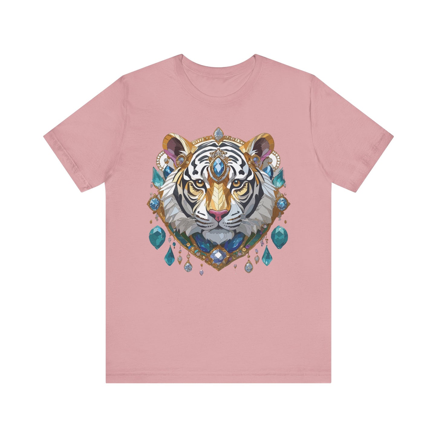 Animal Shirt, Shirt with Animal, Tee Shirt with Gold Animal Medal, Shirt with Antique Animal Medallion