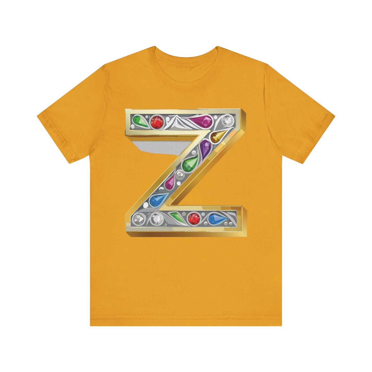 Letter Shirt, Shirt with Letters, Tee Shirt with Gold Letter, Shirt with Antique Letters
