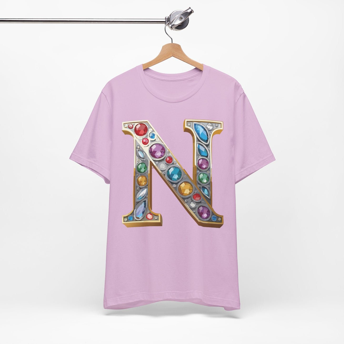 Letter Shirt, Shirt with Letters, Tee Shirt with Gold Letter, Shirt with Antique Letters