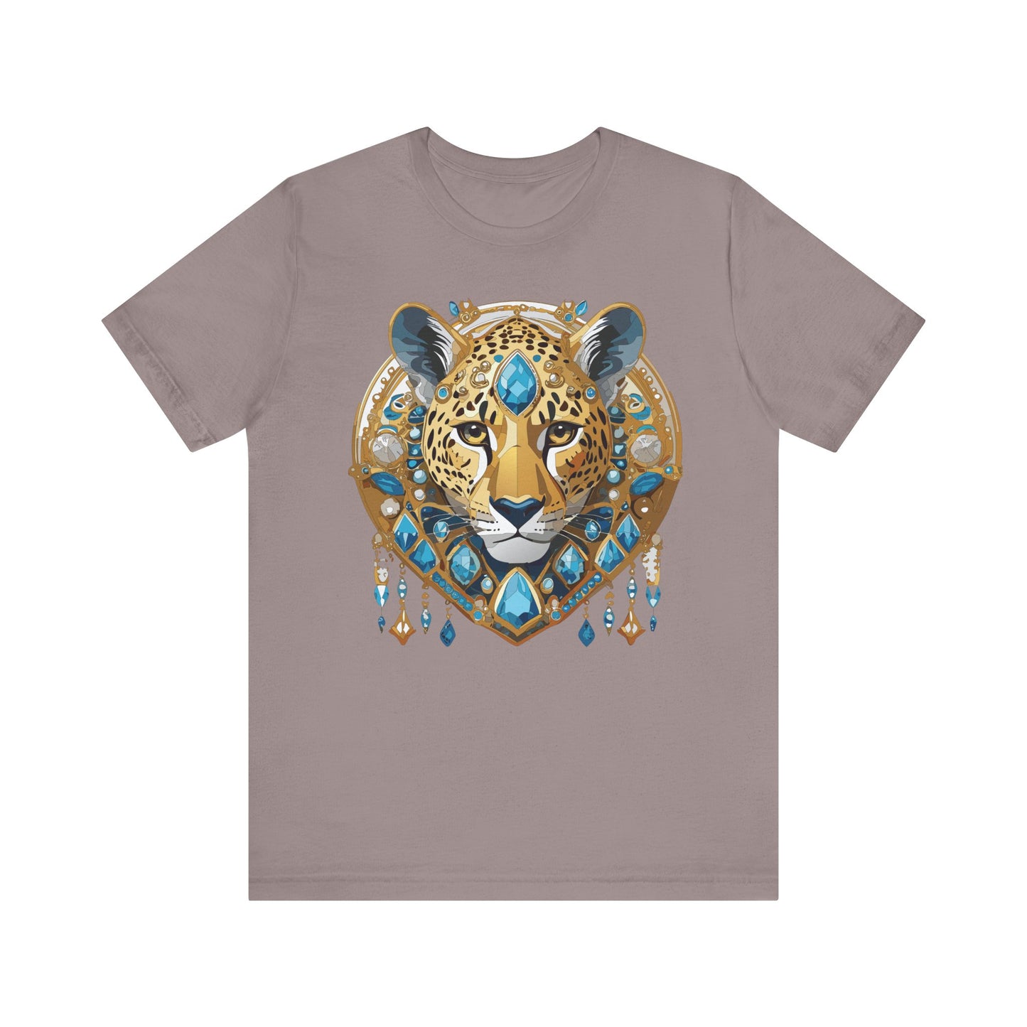 Animal Shirt, Shirt with Animal, Tee Shirt with Gold Animal Medal, Shirt with Antique Animal Medallion