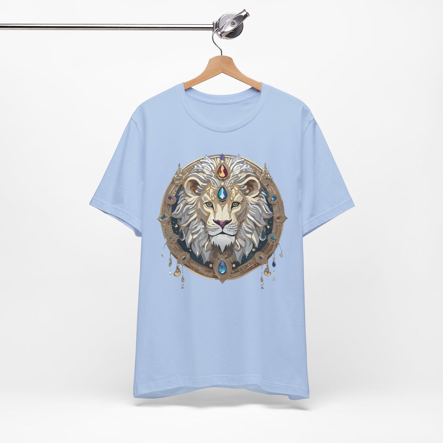 Animal Shirt, Shirt with Animal, Tee Shirt with Gold Animal Medal, Shirt with Antique Animal Medallion