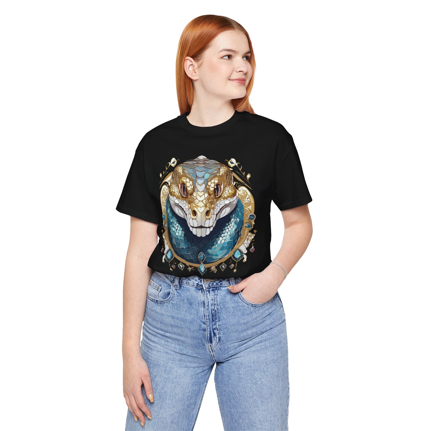 Animal Shirt, Shirt with Animal, Tee Shirt with Gold Animal Medal, Shirt with Antique Animal Medallion