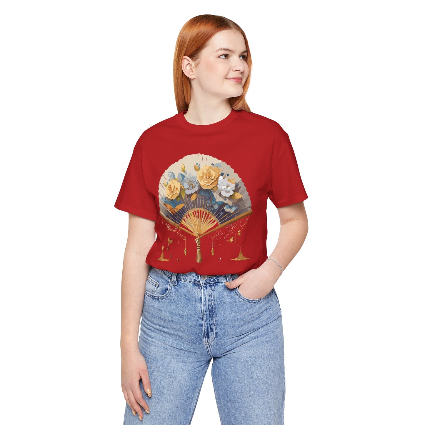 Fan shirt, Shirt with Fan, Tee Shirt with Gold Blower