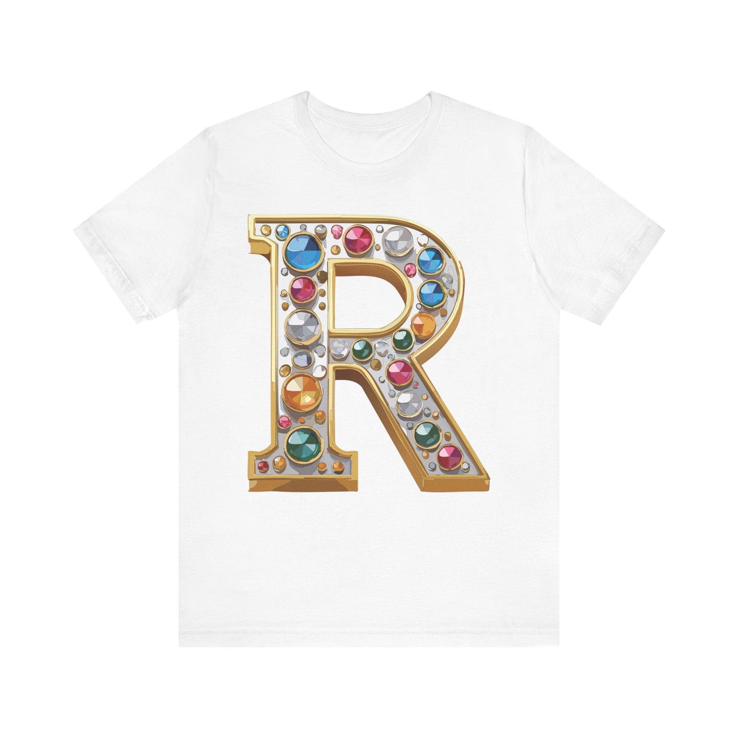 Letter Shirt, Shirt with Letters, Tee Shirt with Gold Letter, Shirt with Antique Letters