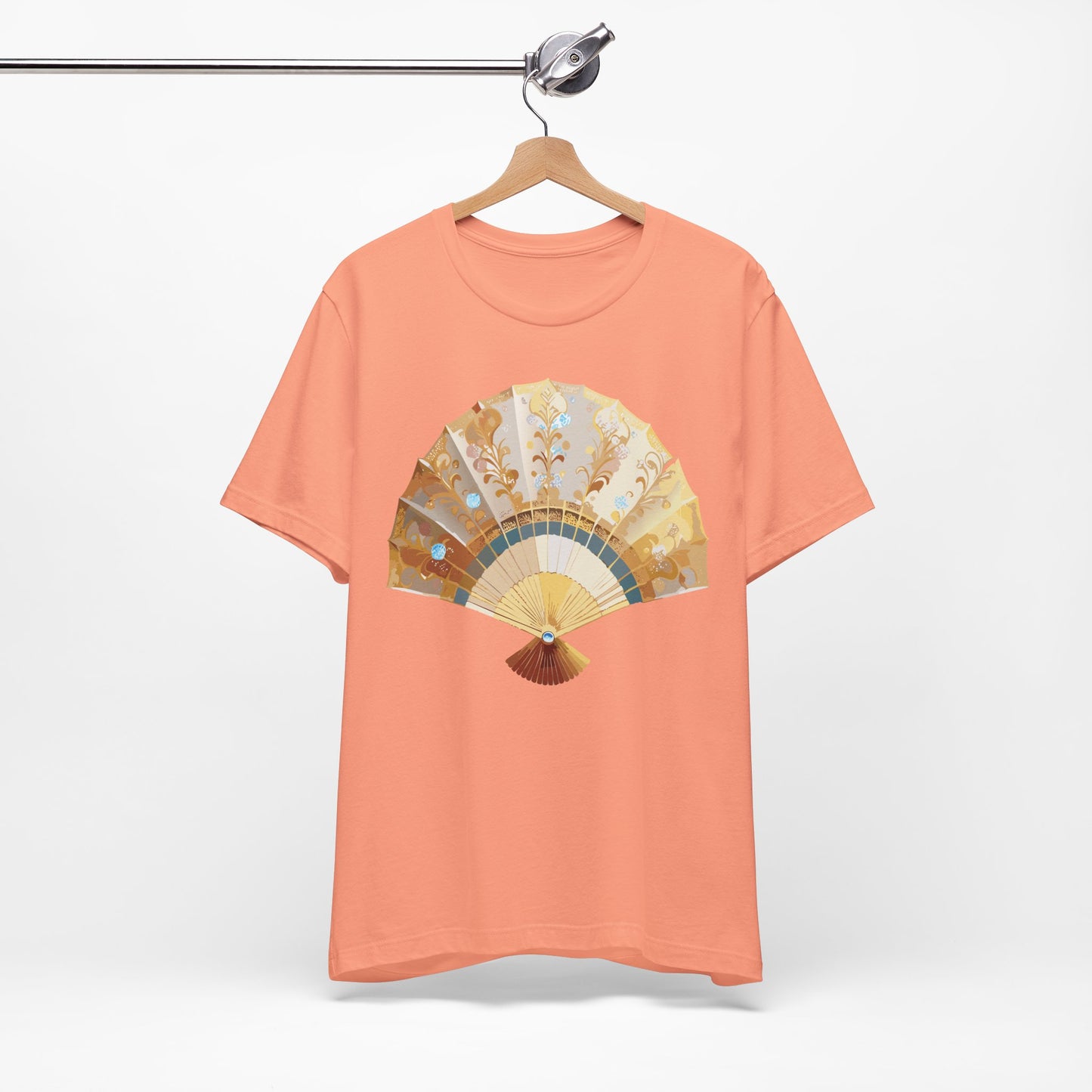 Fan shirt, Shirt with Fan, Tee Shirt with Gold Blower