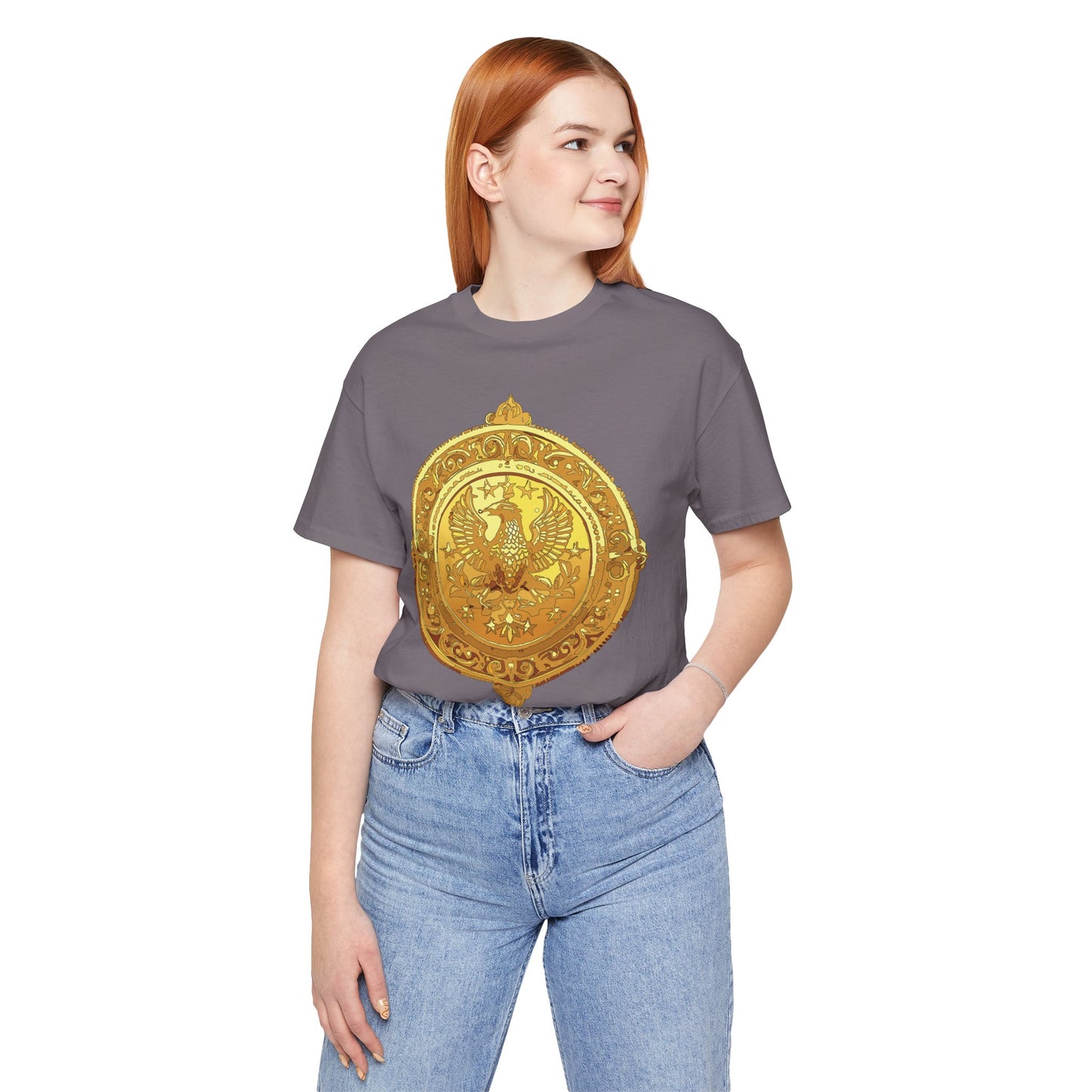 Coin Shirt, Shirt with Coin, Tee Shirt with Gold Coin, Shirt with Antique Coin