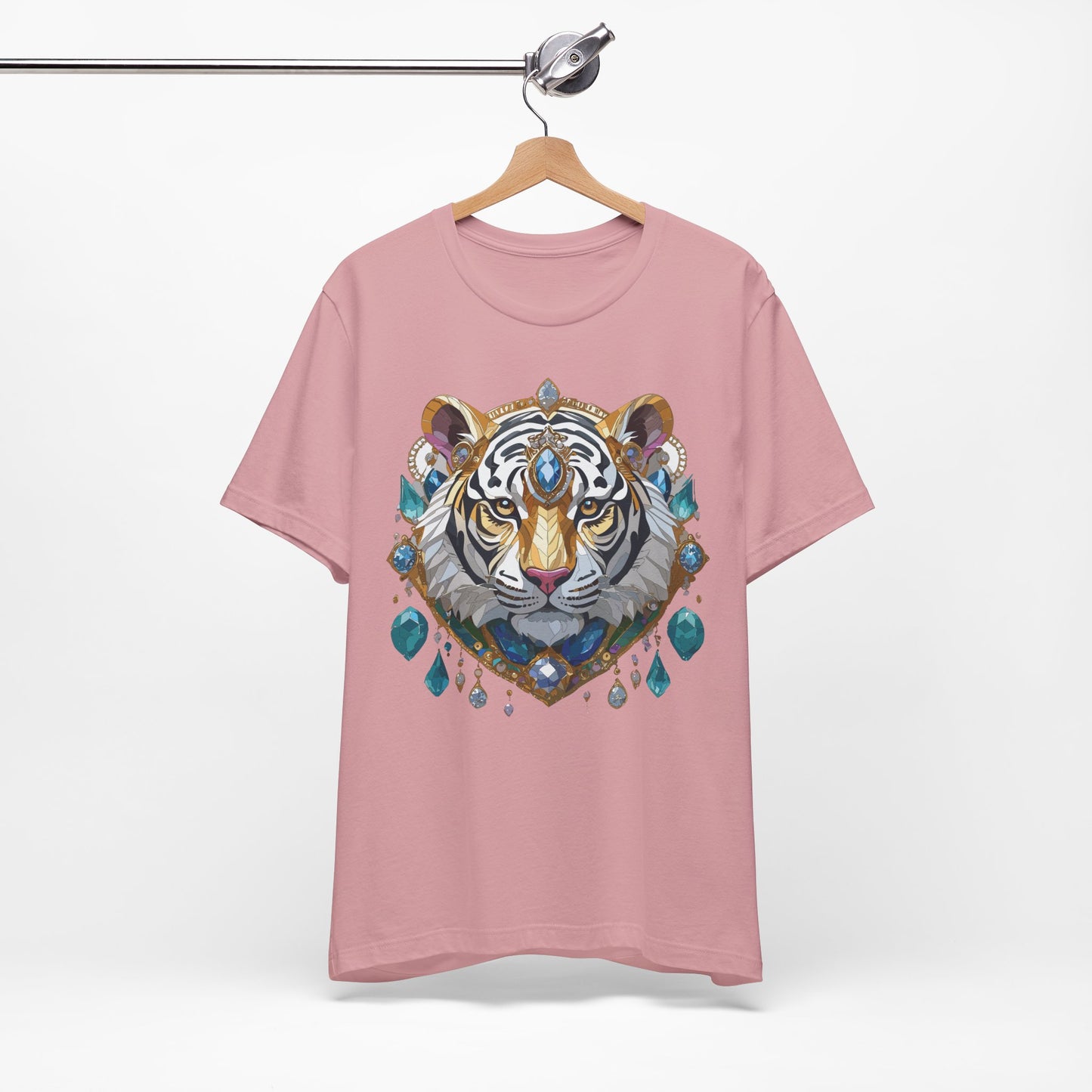 Animal Shirt, Shirt with Animal, Tee Shirt with Gold Animal Medal, Shirt with Antique Animal Medallion