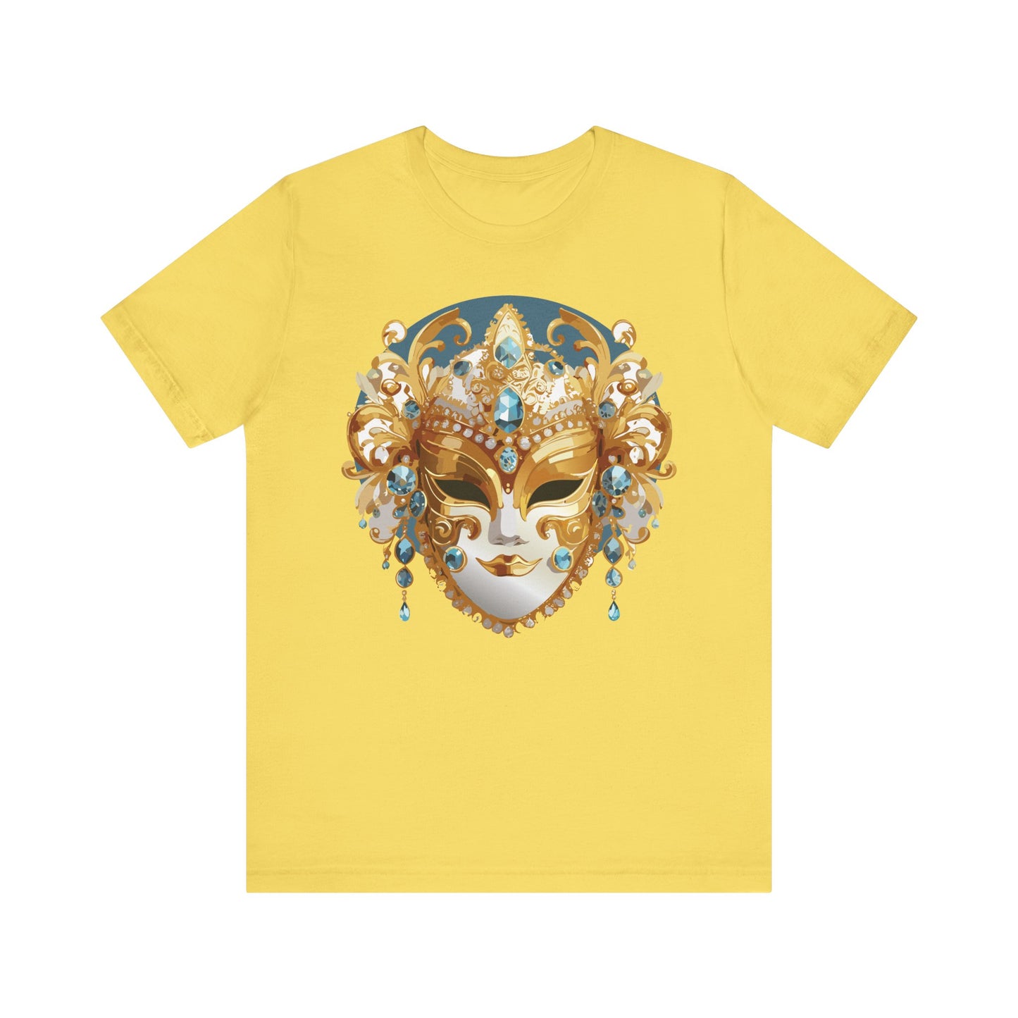 Mask Shirt, Shirt with Mask, Tee Shirt with Gold Face