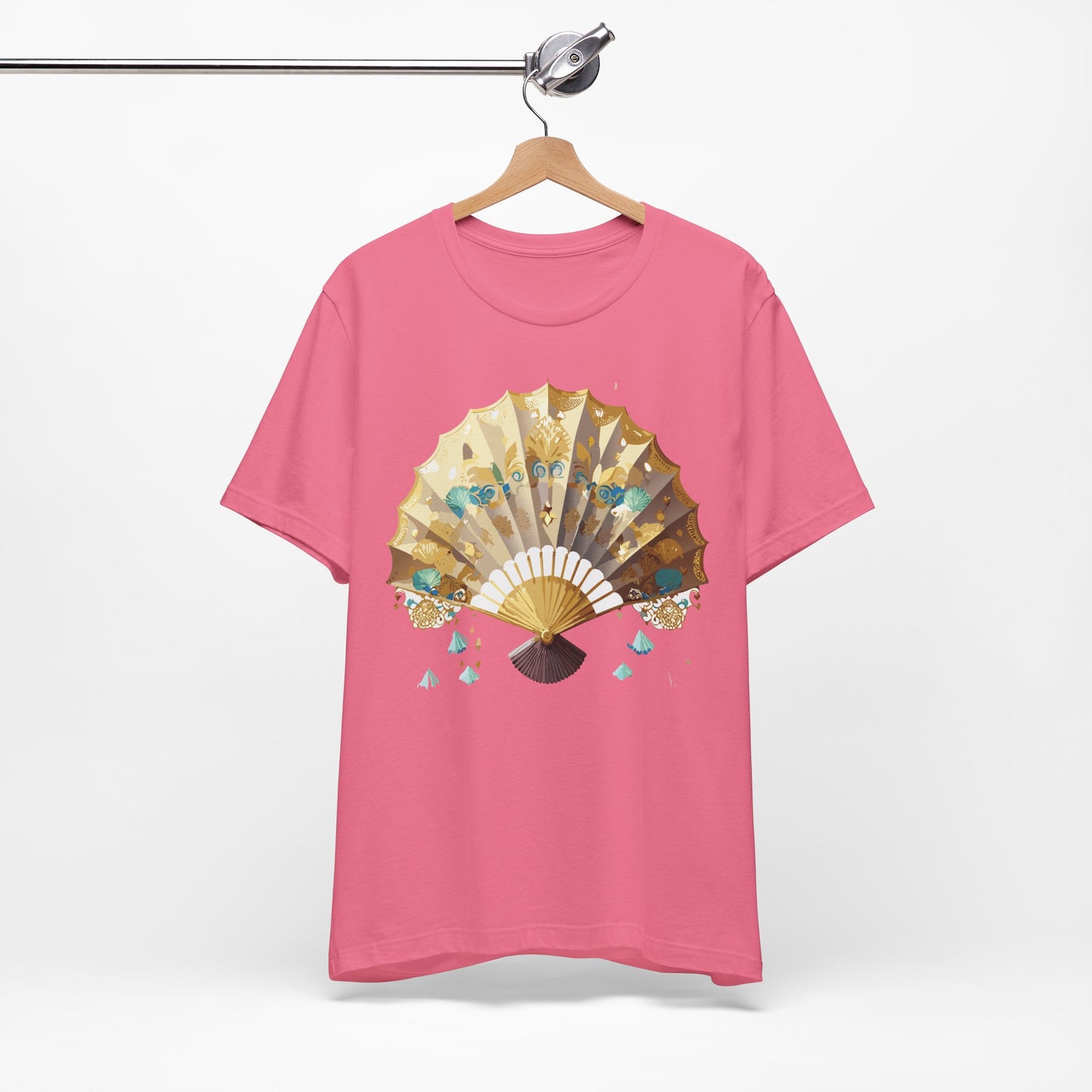 Fan shirt, Shirt with Fan, Tee Shirt with Gold Blower