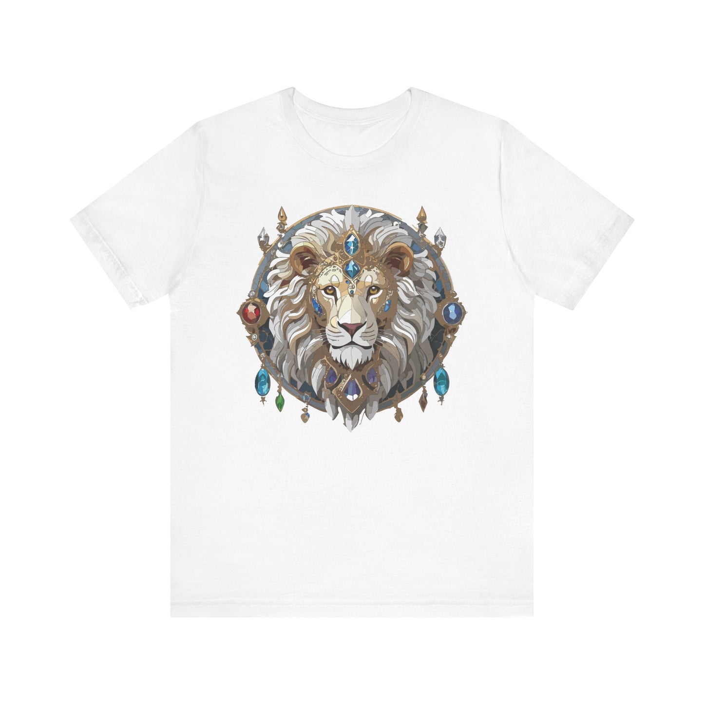 Animal Shirt, Shirt with Animal, Tee Shirt with Gold Animal Medal, Shirt with Antique Animal Medallion