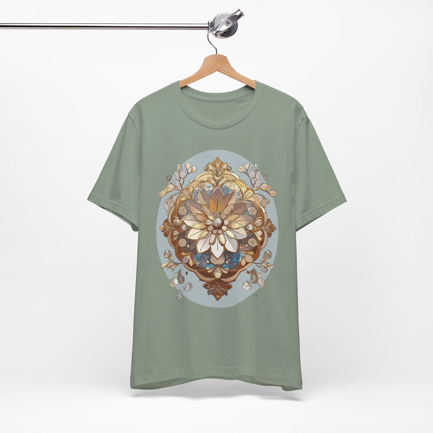 Floral Shirt, Flower Shirt, Tee Shirt with Antique Flower