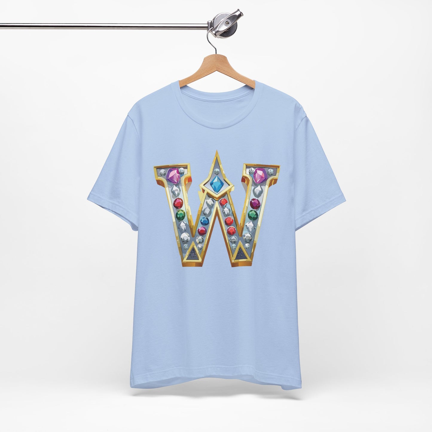 Letter Shirt, Shirt with Letters, Tee Shirt with Gold Letter, Shirt with Antique Letters