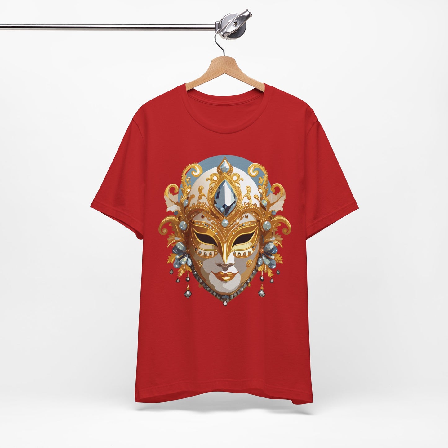 Mask Shirt, Shirt with Mask, Tee Shirt with Gold Face