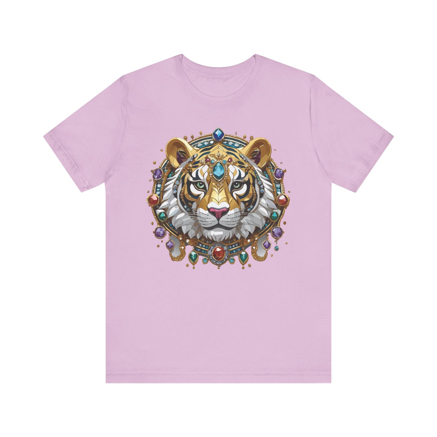 Animal Shirt, Shirt with Animal, Tee Shirt with Gold Animal Medal, Shirt with Antique Animal Medallion