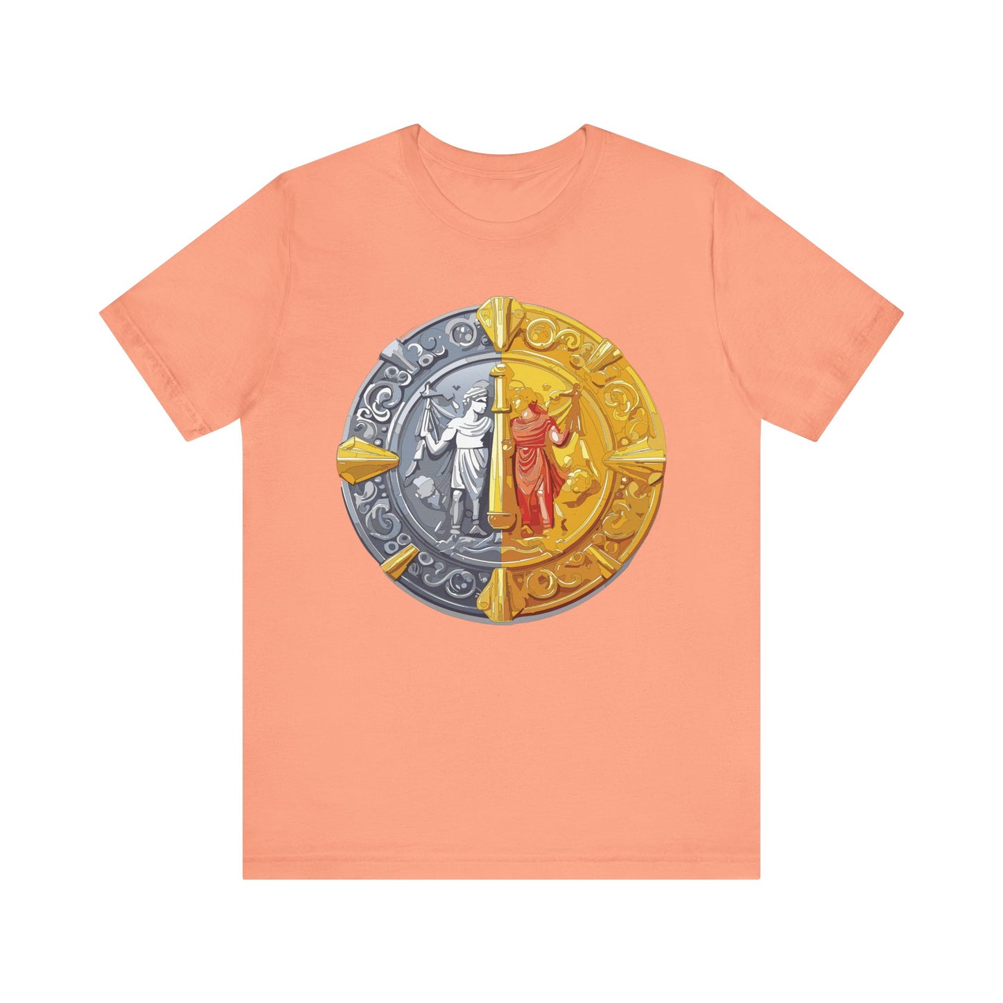 Coin Shirt, Shirt with Coin, Tee Shirt with Gold Coin, Shirt with Antique Coin