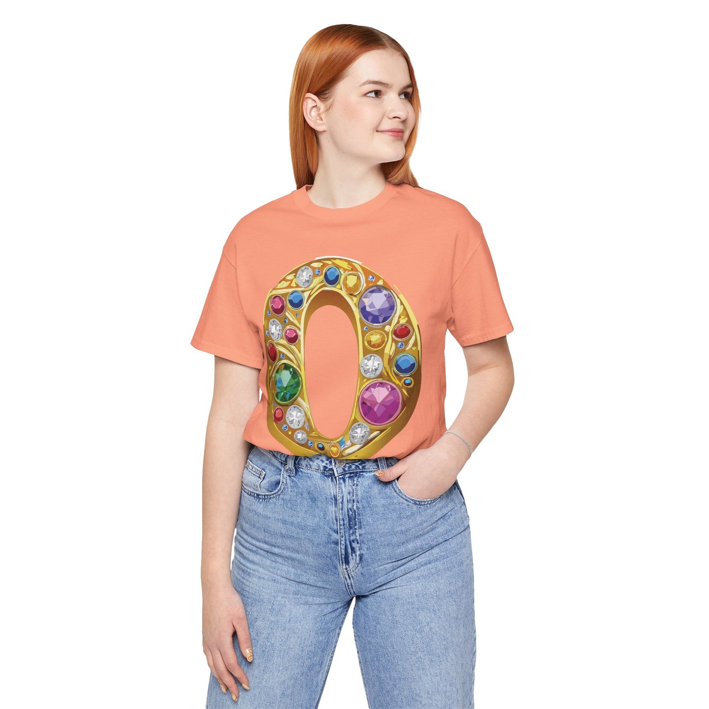 Letter Shirt, Shirt with Letters, Tee Shirt with Gold Letter, Shirt with Antique Letters