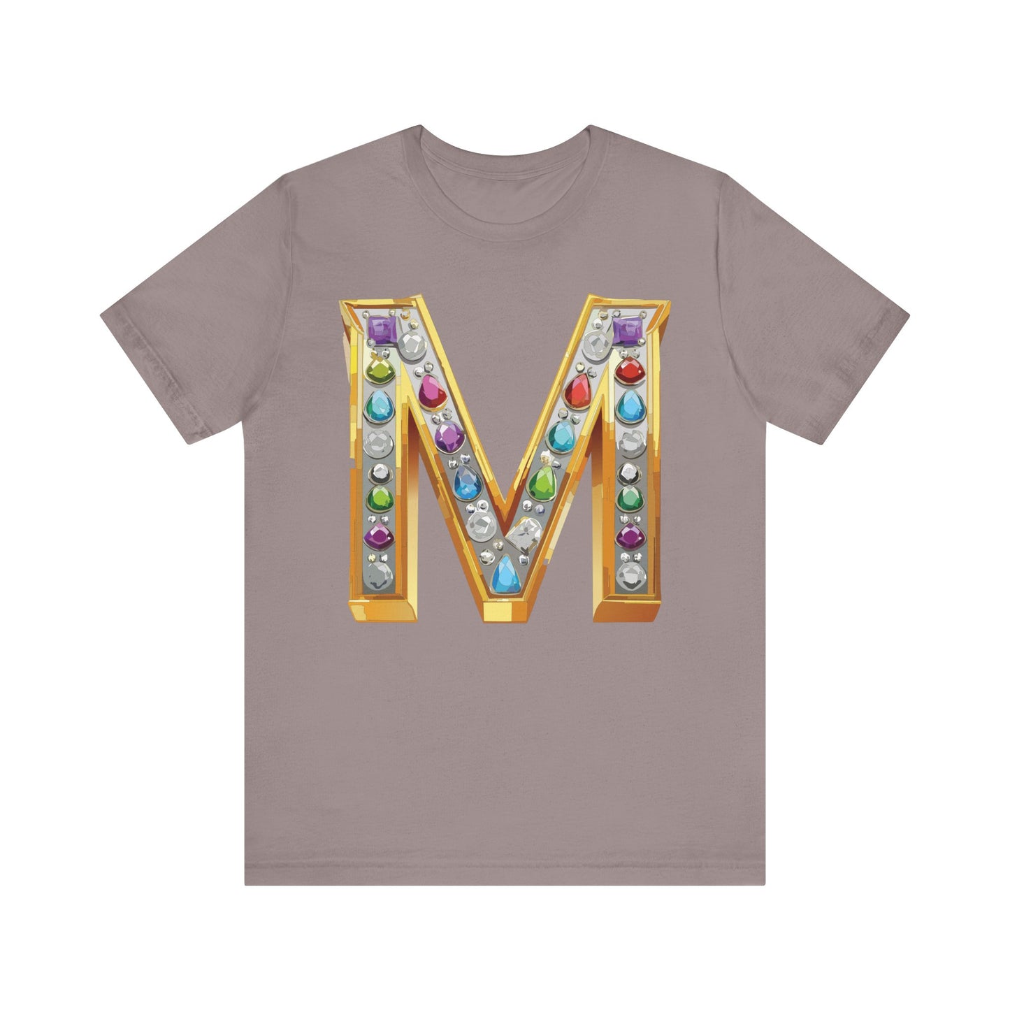 Letter Shirt, Shirt with Letters, Tee Shirt with Gold Letter, Shirt with Antique Letters