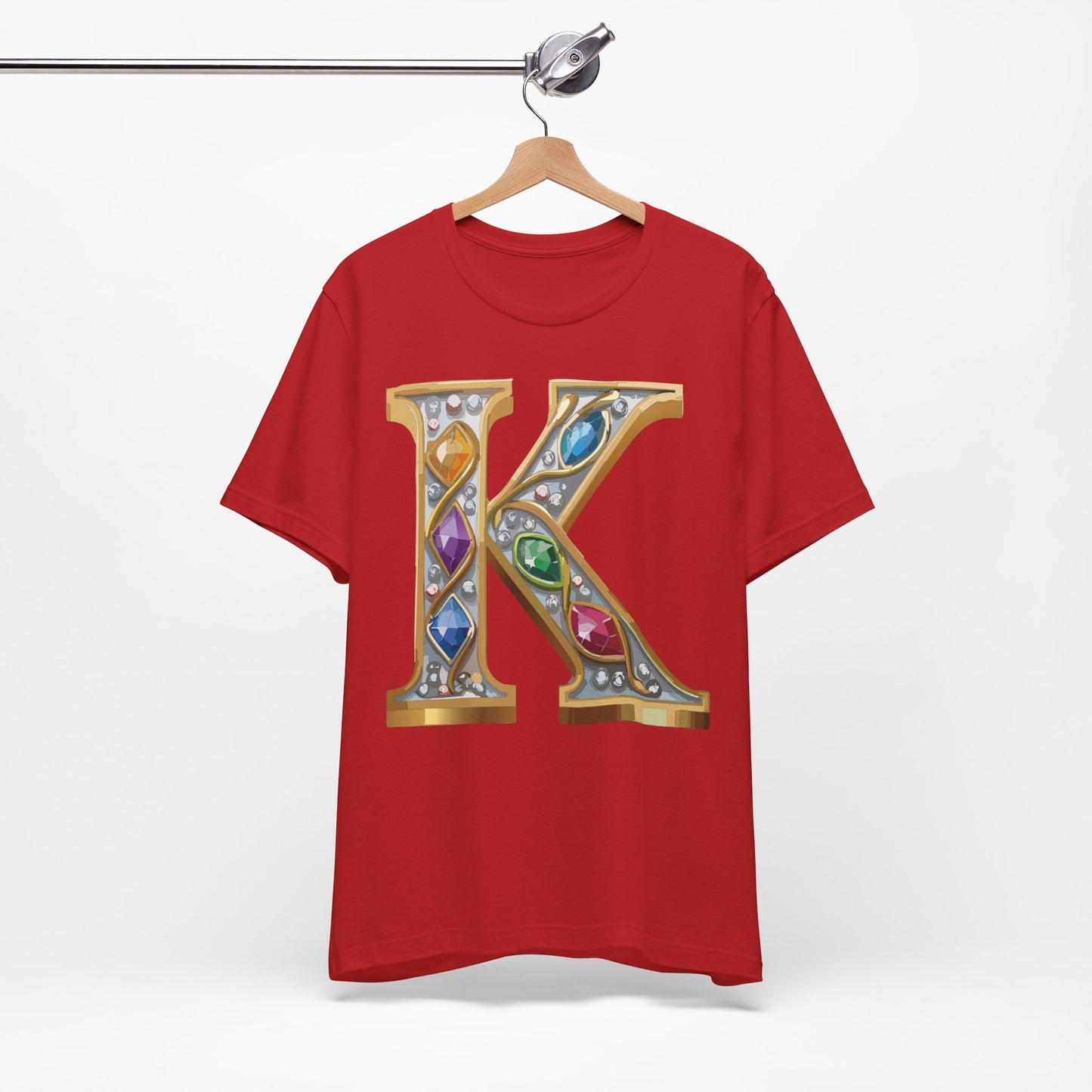 Letter Shirt, Shirt with Letters, Tee Shirt with Gold Letter, Shirt with Antique Letters