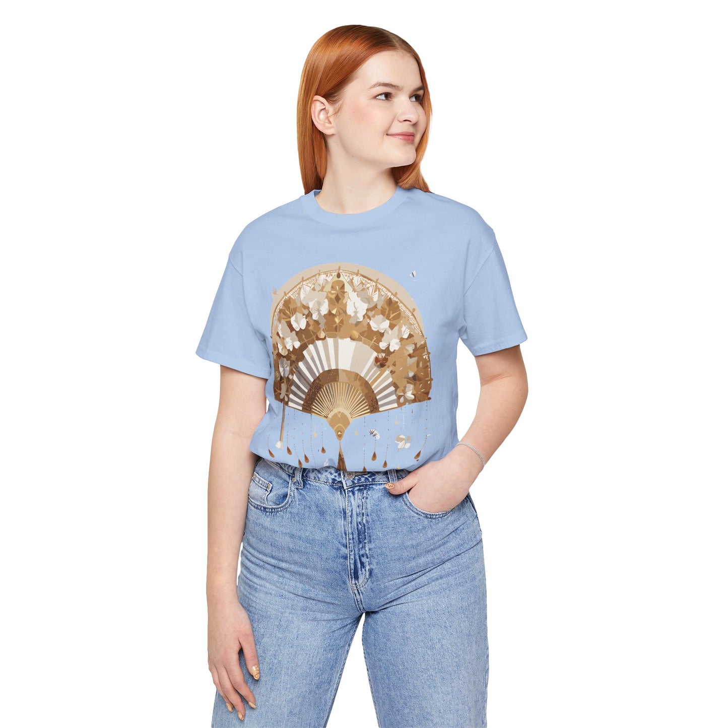 Fan shirt, Shirt with Fan, Tee Shirt with Gold Blower