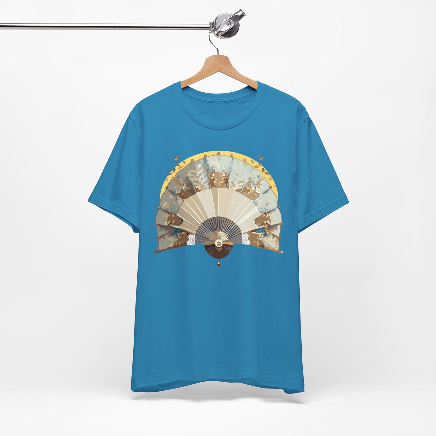 Fan shirt, Shirt with Fan, Tee Shirt with Gold Blower