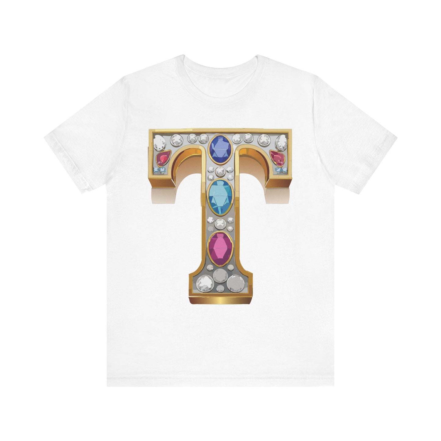 Letter Shirt, Shirt with Letters, Tee Shirt with Gold Letter, Shirt with Antique Letters