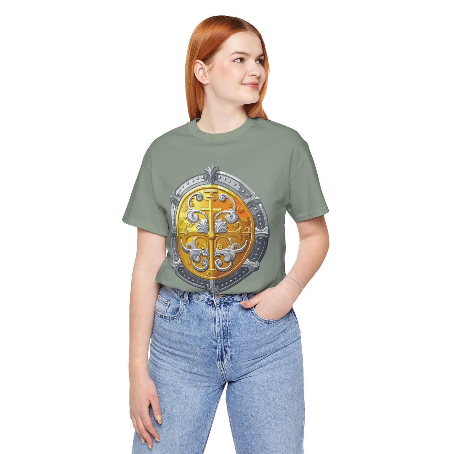 Coin Shirt, Shirt with Coin, Tee Shirt with Gold Coin, Shirt with Antique Coin