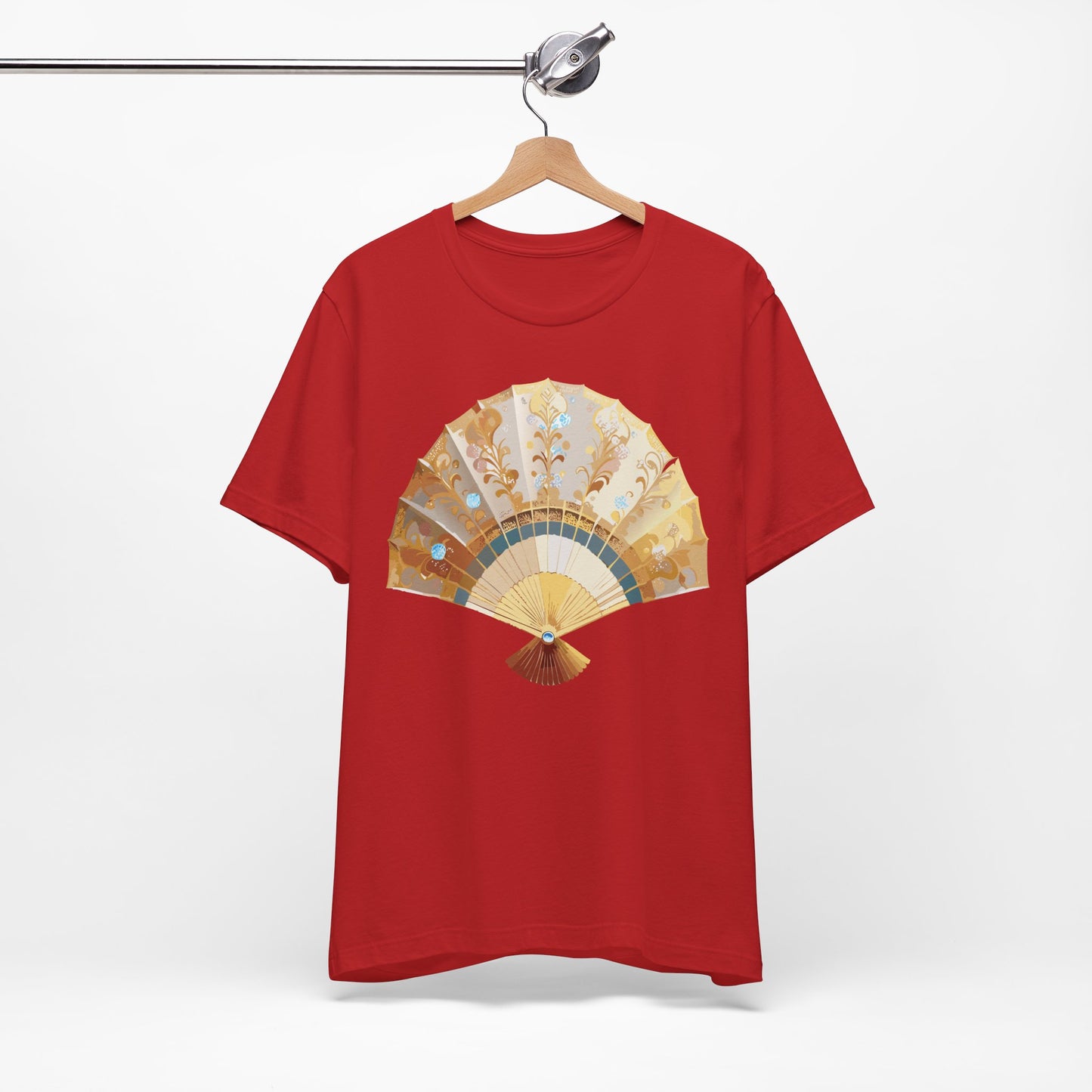 Fan shirt, Shirt with Fan, Tee Shirt with Gold Blower