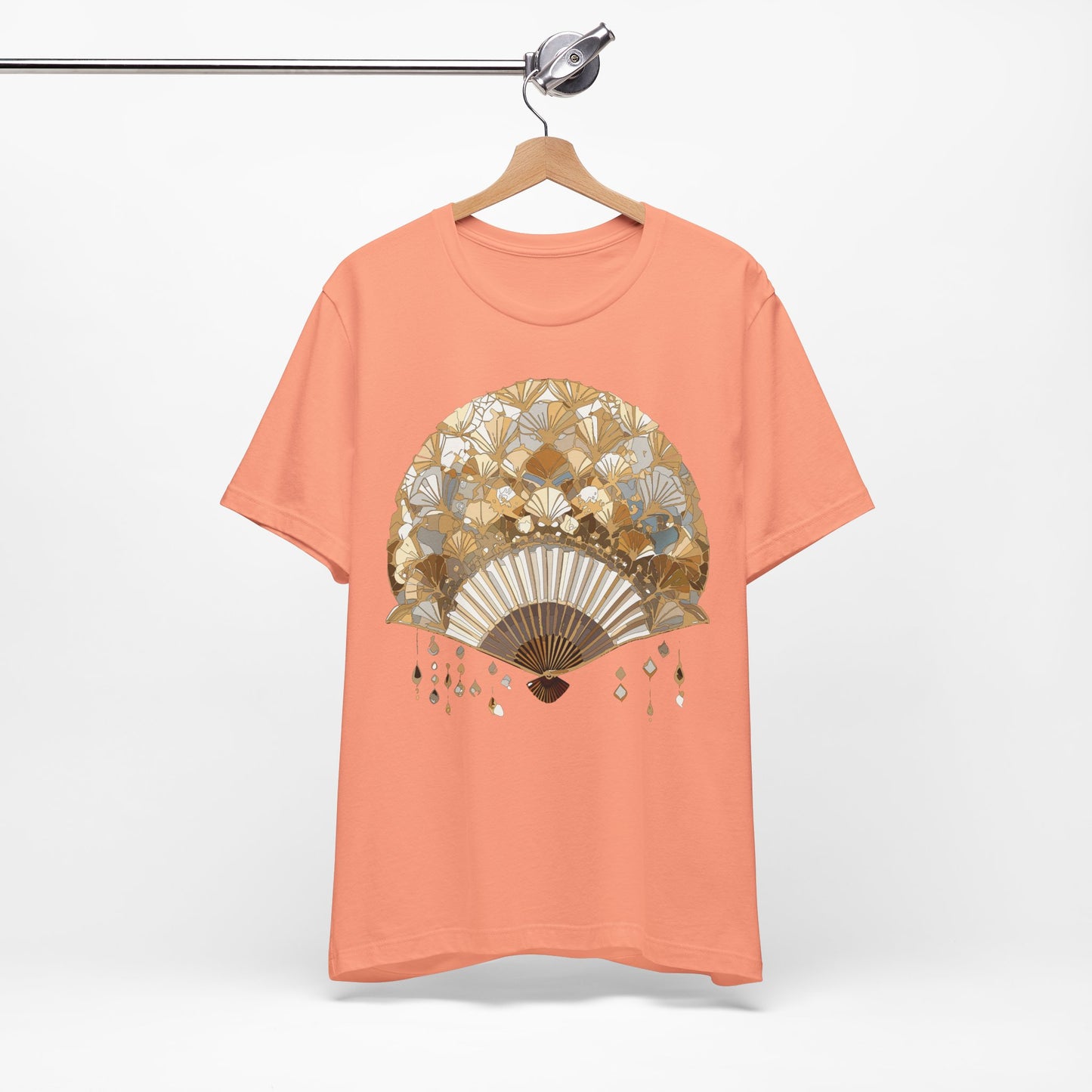 Fan shirt, Shirt with Fan, Tee Shirt with Gold Blower