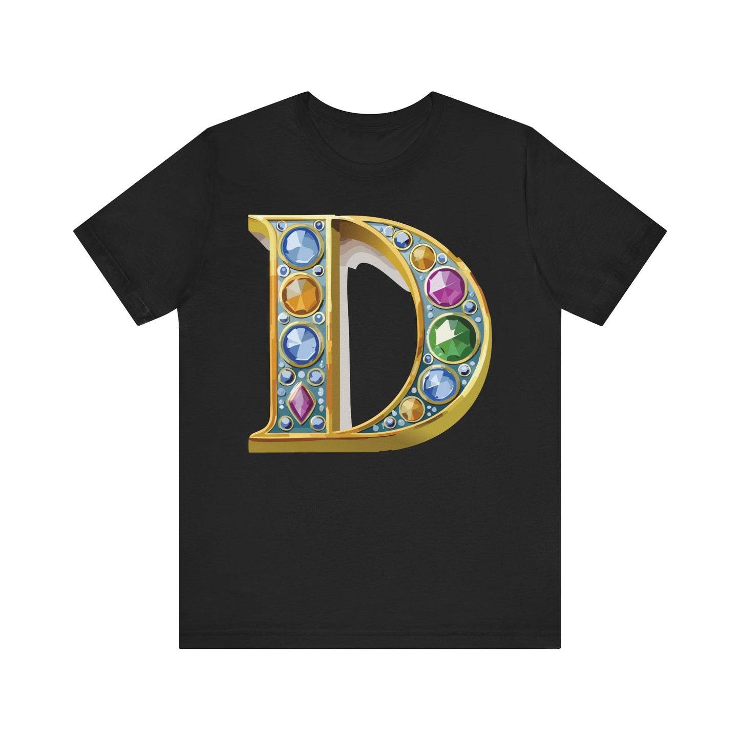 Letter Shirt, Shirt with Letters, Tee Shirt with Gold Letter, Shirt with Antique Letters
